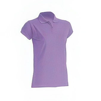 T-shirt Polo standard damski Kolor: lawendowy Rozmiar: M