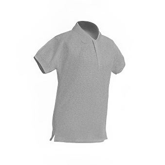 Koszulka dziecięca Polo Standard do nadruku Kolor: szary melanż Rozmiar: 122 - 128 cm