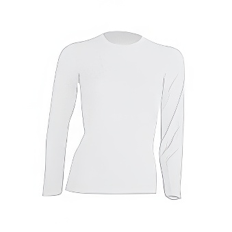 Women&rsquo;s Longsleeve T-shirt for printing Colour: white Size: XL