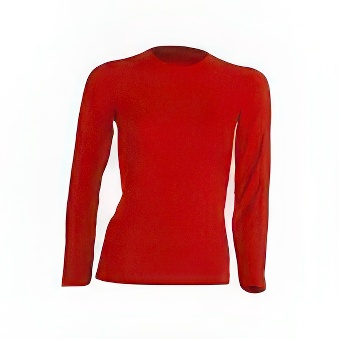 Women&rsquo;s Longsleeve T-shirt for printing Colour: red Size: M