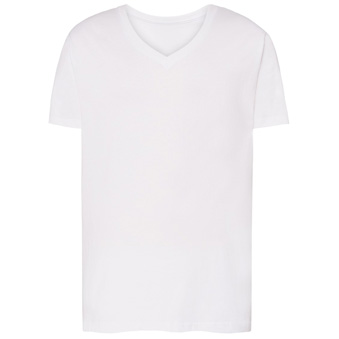T-shirt V-Neck for printing Colour: white Size: S