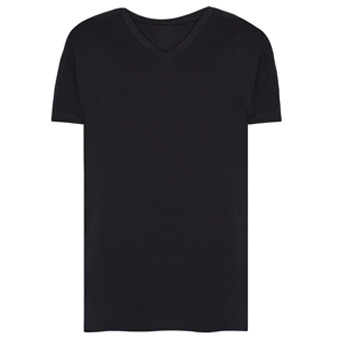 Koszulka męska V-neck do nadruku Kolor: czarny Rozmiar: M