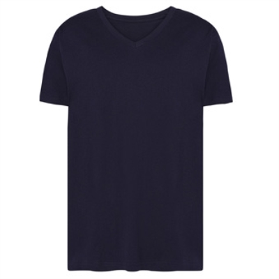 T-shirt V-Neck for printing Colour: navy blue Size: S
