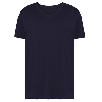 T-shirt V-Neck for printing Colour: navy blue Size: L