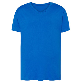 T-shirt V-Neck for printing Colour: blue Size: L