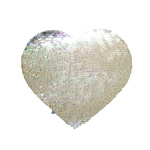 Two-color sequin iron-on patch for sublimation - heart