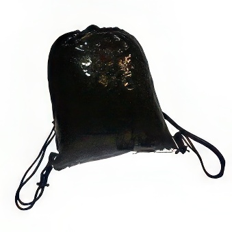 Shoe bag with two-color sequins for printing black 33x42 cm