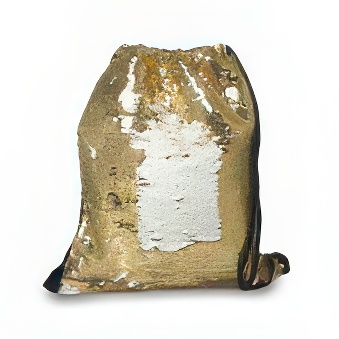 Shoe bag with two-color sequins for printing gold 33x42 cm