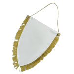 Escutcheon pennant with gold fringes for sublimation - 25 pcs