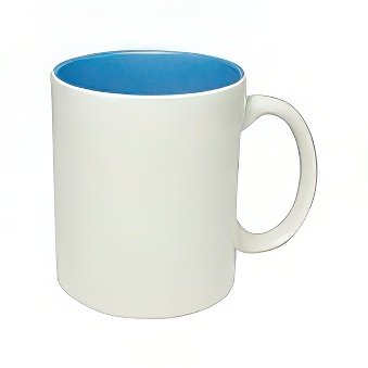 Pearlized Inside blue color sublimation mug