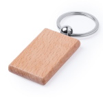 Rectangular wooden keychain to print