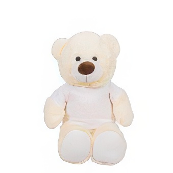 Cream Teddy Bear with T-shirt Suitable for Thermal Transfer with an Laser Printer, 40 cm