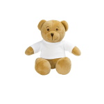 Beige teddy bear with T-shirt suitable for sublimation