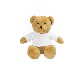 Dark-BeigeTeddy Bear with T-shirt Suitable for Sublimation Printing 15 cm