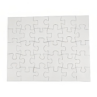 Puzzle for sublimation 24 elements 16,5x10,5 cm