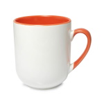 Coffee mug for sublimation with colour handle and inside