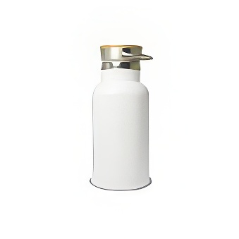 Metal thermal bottle with bamboo lid for sublimation and engraving, white, 350 ml