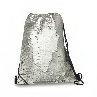 Shoe bag with two-color sequins for printing silver 33x42 cm