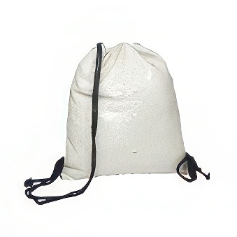 Shoe bag with two-side sequins for printing white 33x42 cm