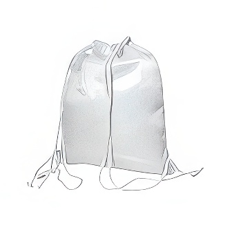 Glitter shoe bag for printing white 33x40 cm