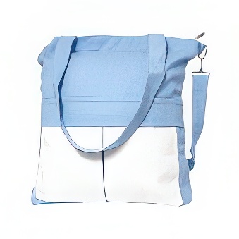 Canvas Bag with pockets for sublimation blue