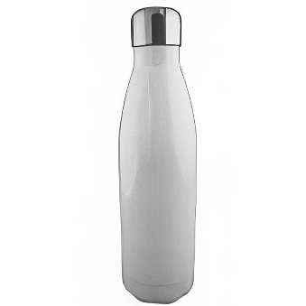 Metal thermal bottle for sublimation and engraving, white, 500 ml