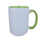 Inside and handle color sublimation mug - big