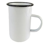 Tall enamel steel mug for sublimation