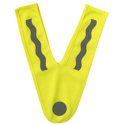 Yellow, reflective V-vest for Kids for Solvent Printing