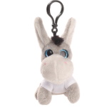 Key ring plushy donkey with T-shirt for printing