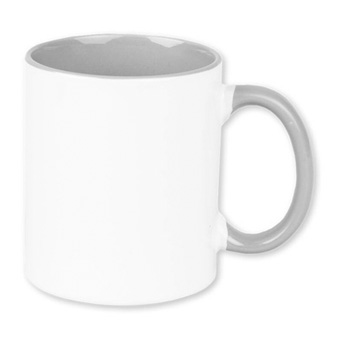 Sublimation Mug - Coloured Inner and Handle grey, 330 ml