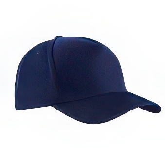 Peaked cap 5-panels with metal clip, navy blue
