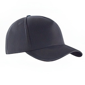 Peaked cap 5-panels with metal clip, graphite