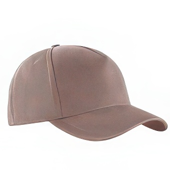 Peaked cap 5-panels with metal clip, dark beige