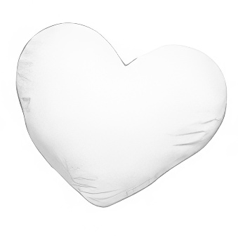 Heart-Shaped Cushion Covers with Zipper for Flex and Flock Vinyl Printing - 10 pcs