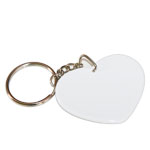 Heart-shaped key chain for sublimation overprint - 25 pieces