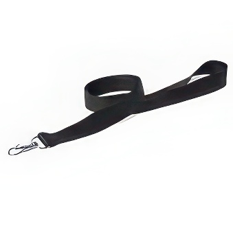 Lanyard for solvent printing black - 10 pieces