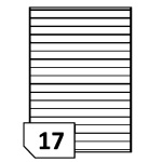 Self-adhesive labels for all types of printers - 17 labels on a sheet
