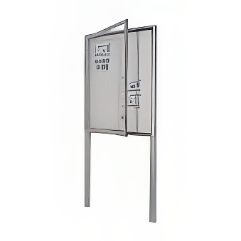 Gablota ogłoszeniowa informacyjna zewnętrzna wolnostojąca magnetyczna, 103x80x200 cm