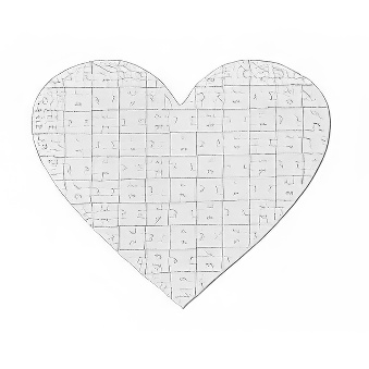 Puzzle magnetyczne "serce" do sublimacji - 75 elementów