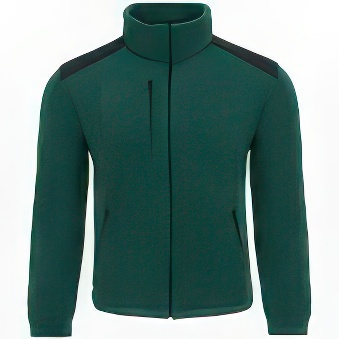 Premium Men&rsquo;s polar fleece Colour: green/black Size: S