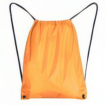 Sports Bag with Black Drawstring for Solvent Printing, Orange, 34 x 42 cm - 10 pcs