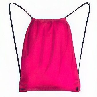 Sports Bag with Black Drawstring for Solvent Printing, Dark pink, 34 x 42 cm - 10 pcs