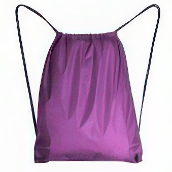 Sports Bag with Black Drawstring for Solvent Printing, Purple, 34 x 42 cm - 10 pcs