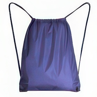 Sports Bag with Black Drawstring for Solvent Printing, Blue, 34 x 42 cm - 10 pcs