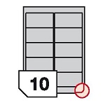 Self-adhesive glossy white photo labels rounded corners for inkjet printers -10 labels on a sheet