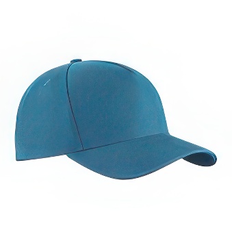 Peaked cap 6-panels with metal clip for Flex and Flock Printing, denim