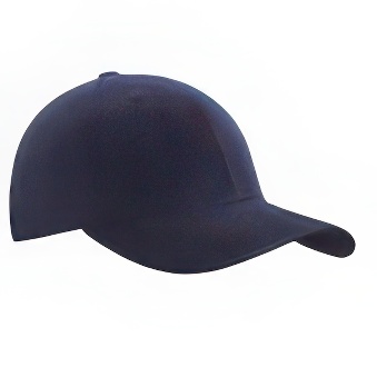 Peaked cap 6-panels with metal clip, navy blue