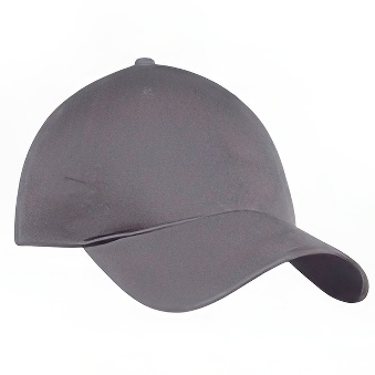 Peaked cap 6-panels with metal clip for Flex and Flock Printing, grey