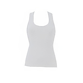 Women&rsquo;s Sleeveless T-shirt for printing Colour: white Size: XS